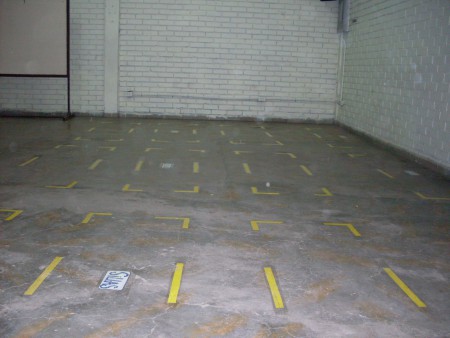 zonas señaladas para sillas de auditorio
